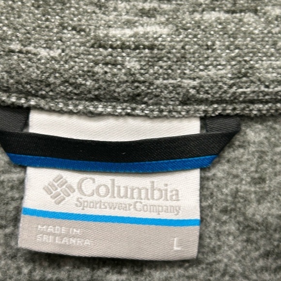 Columbia Jacket Men's Heathered  Green  Full Zip  Sweater Size L - Picture 3 of 7